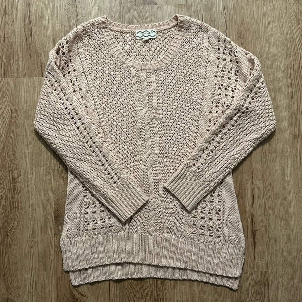 Large Pink Rose Sweater